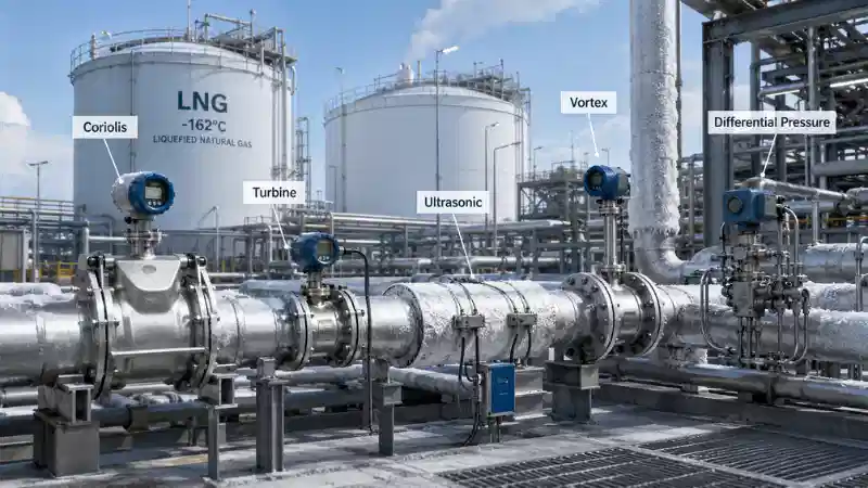 Cryogenic flow meter technologies in an industrial low-temperature piping system Cryogenic flow meter technologies in an industrial low-temperature piping system