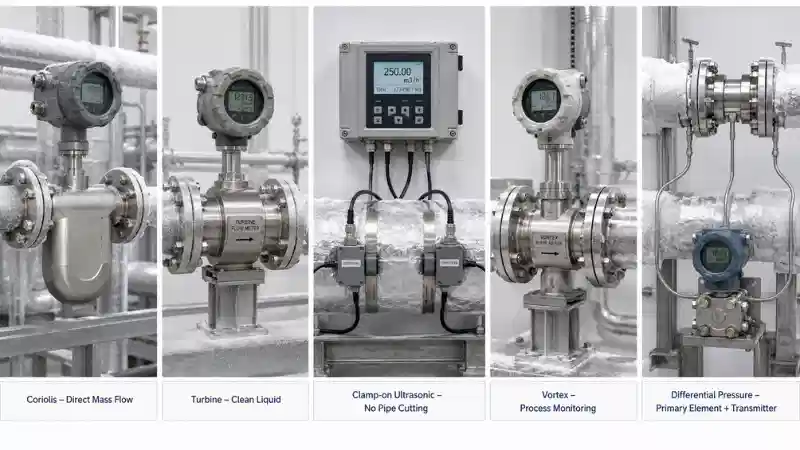 Comparison of five cryogenic flow meter technologies and their typical installation forms Comparison of five cryogenic flow meter technologies and their typical installation forms